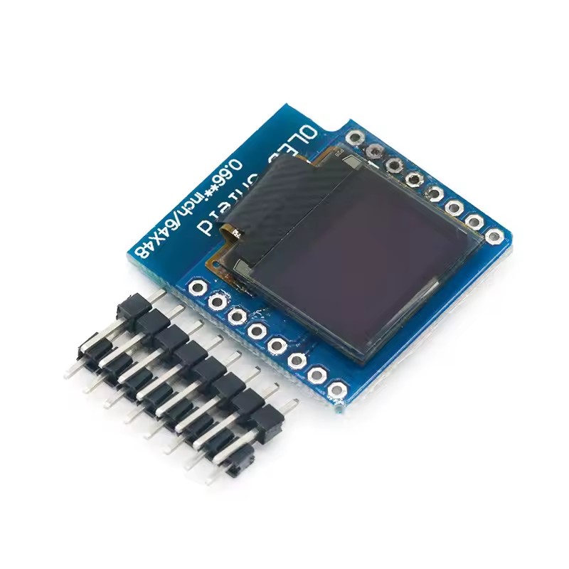 Wemos D1 - 초소형 0.66인치 64x48 SSD1306 I2C OLED