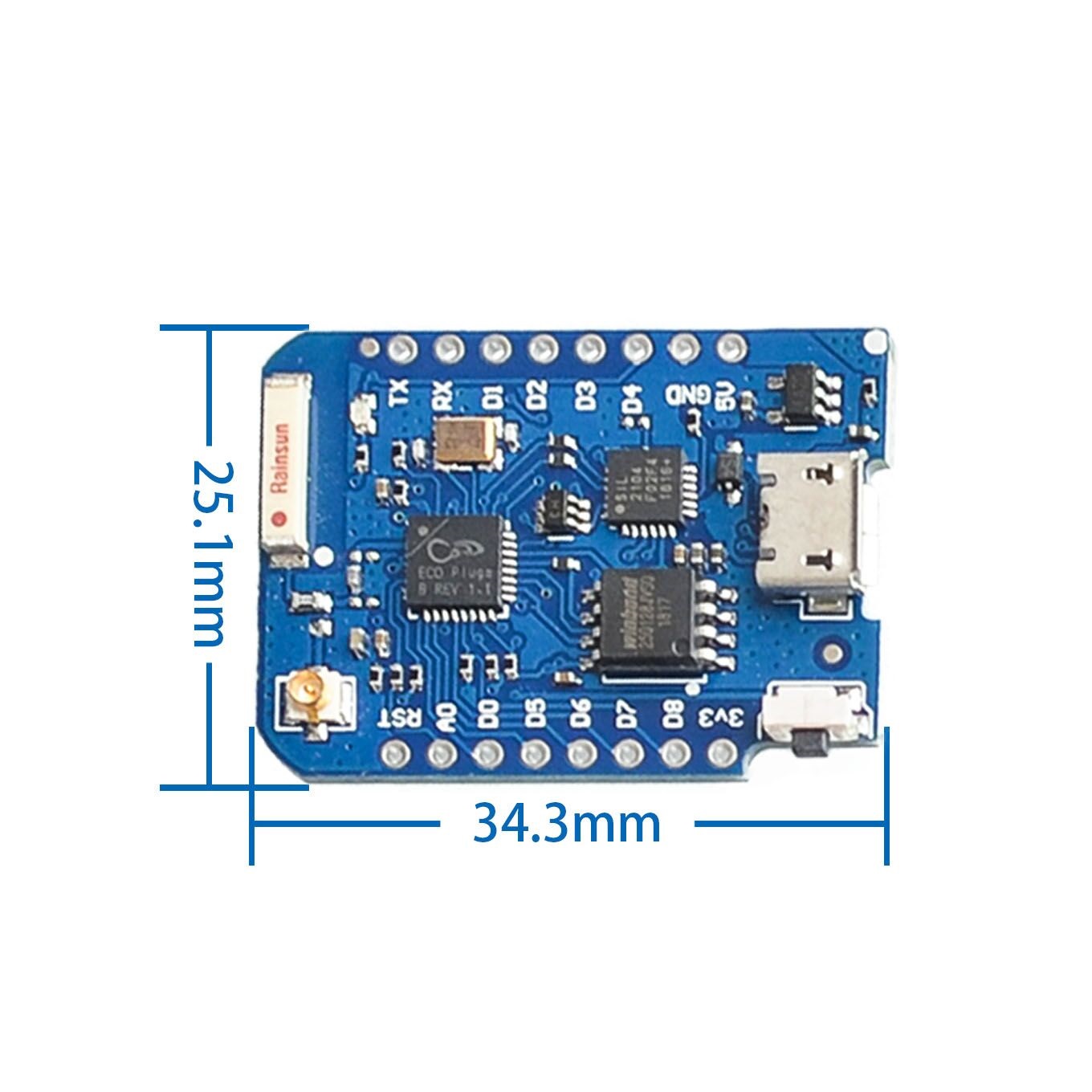 WEMOS D1 미니 프로 외부 안테나 커넥터, Nod - Wemos D1 리뷰 및 가격